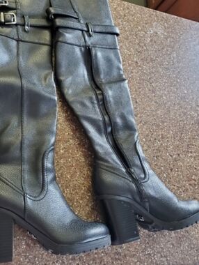 Simply Vera Vera Wang Black Over-the-Knee Block Heel Boots